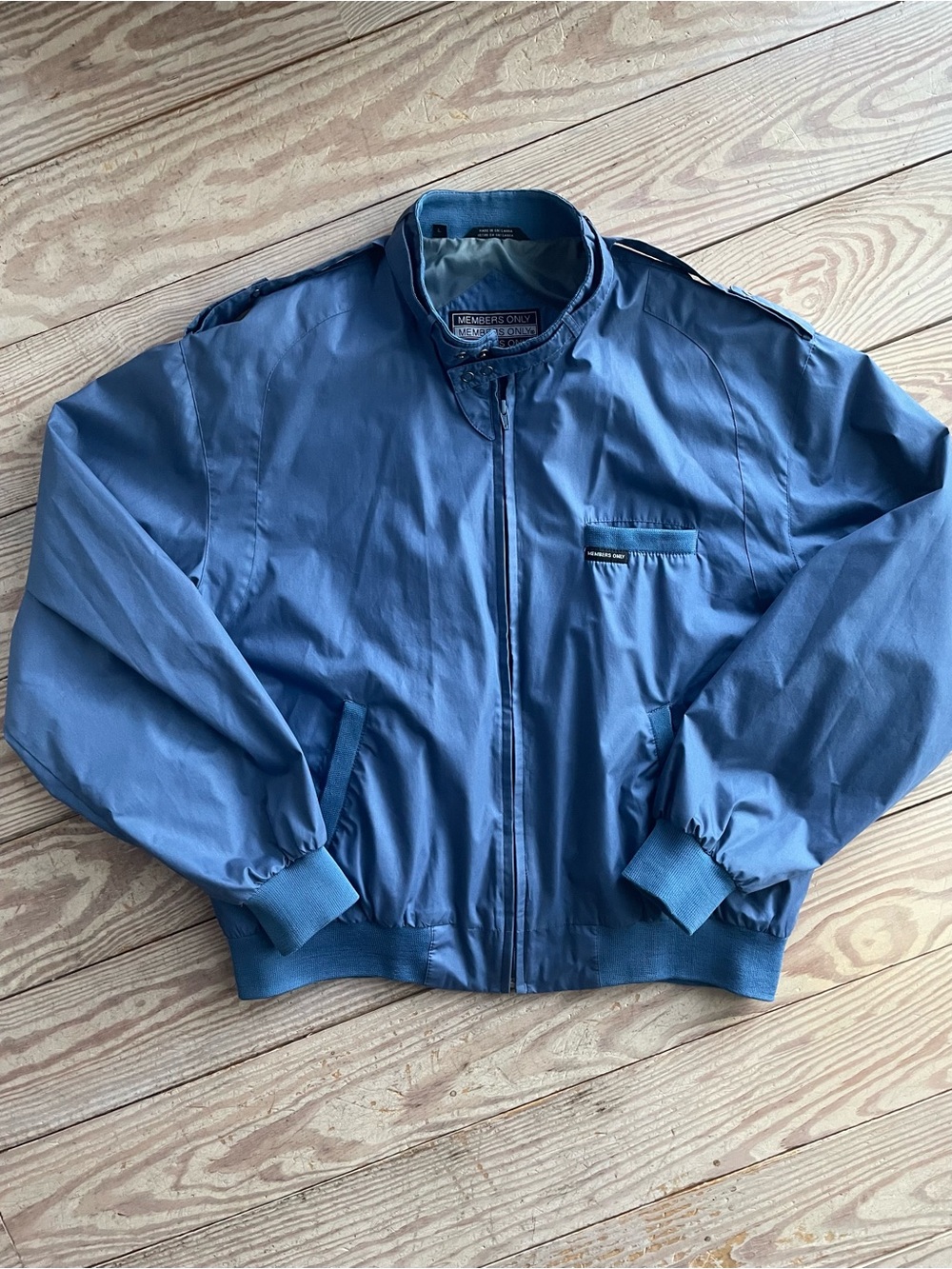 Vintage Members Only Classic Blue Bomber Jacket